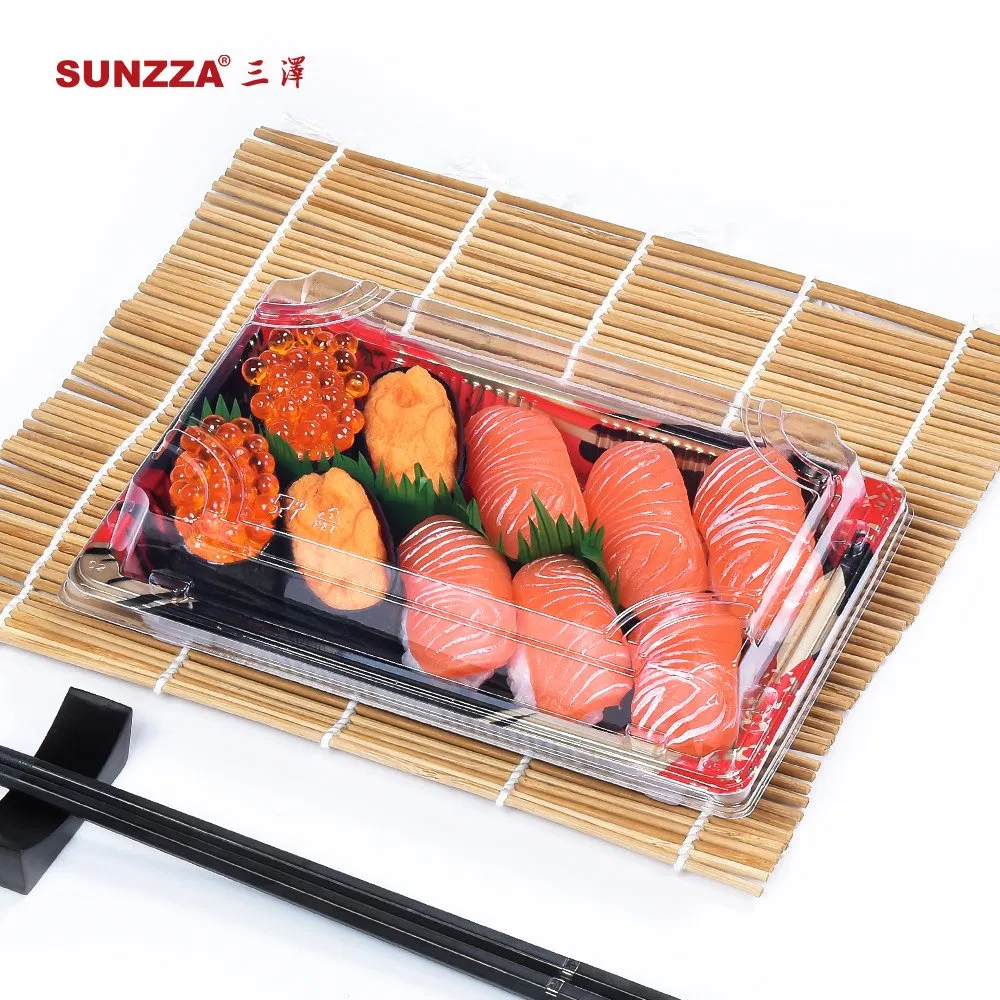 Sunzza Sushi Box Pet Sushi Tray Disposable Takeout Food Package Container