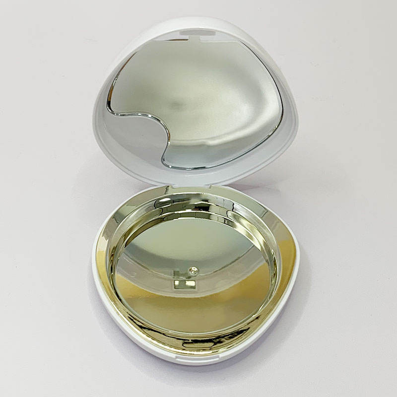 Luxury Electroplated Unique Shape Powder Blusher Makeup Package for Productos De Belleza