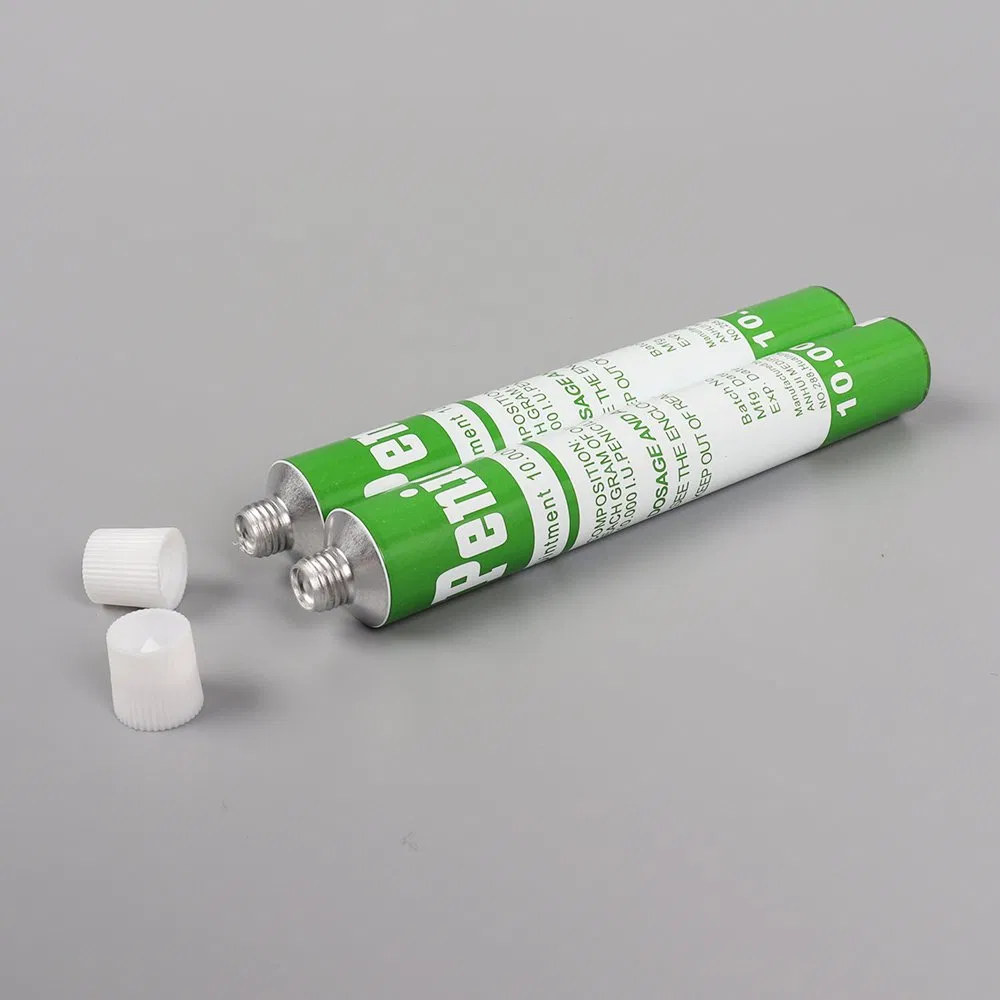 Pharmaceutical Package Tube Penicillin Ointment Aluminum Collapsible Tube Package for Acid Club/ D22mm 25g with Plastic Screw Cap