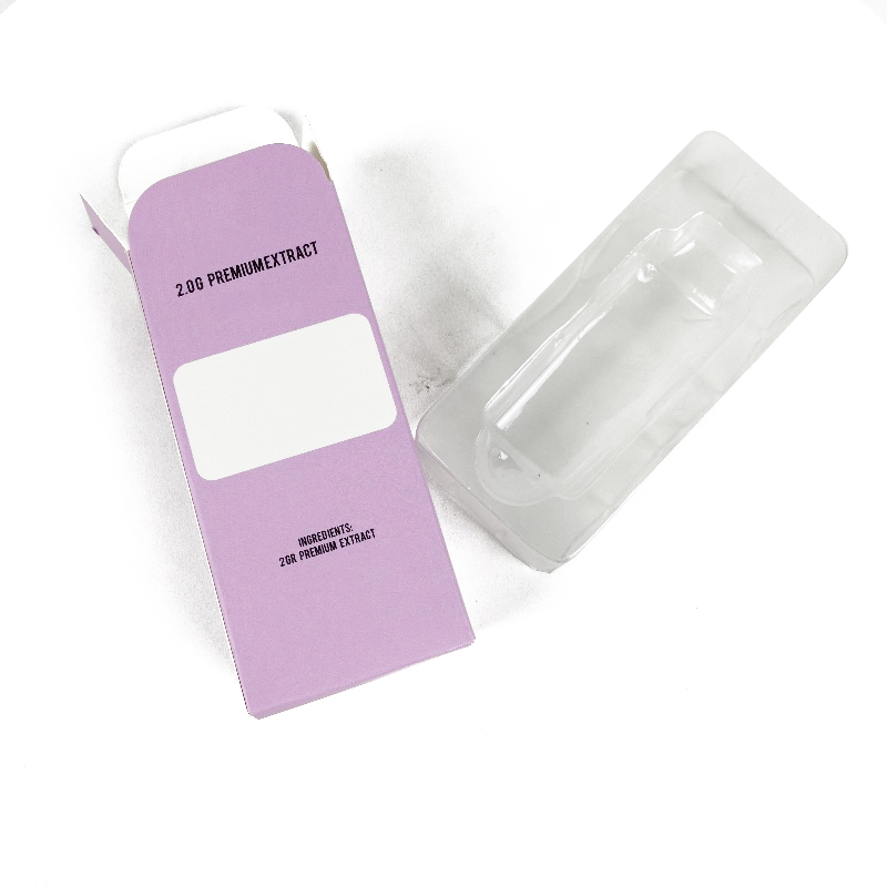 Custom Logo Child Proof 1ml Carts Paper Boxes Plastic Blister Tray 2g Package