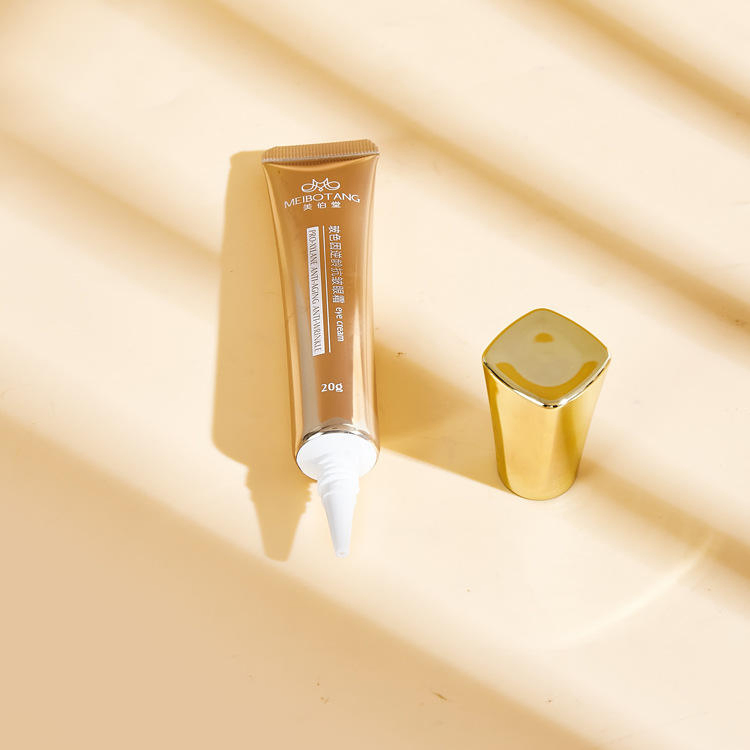 Manufacturers Customized High-Brightness Pointed Mouth 25q Eye Cream Gel Lotion Tube Package with Electroplated Gold Cover