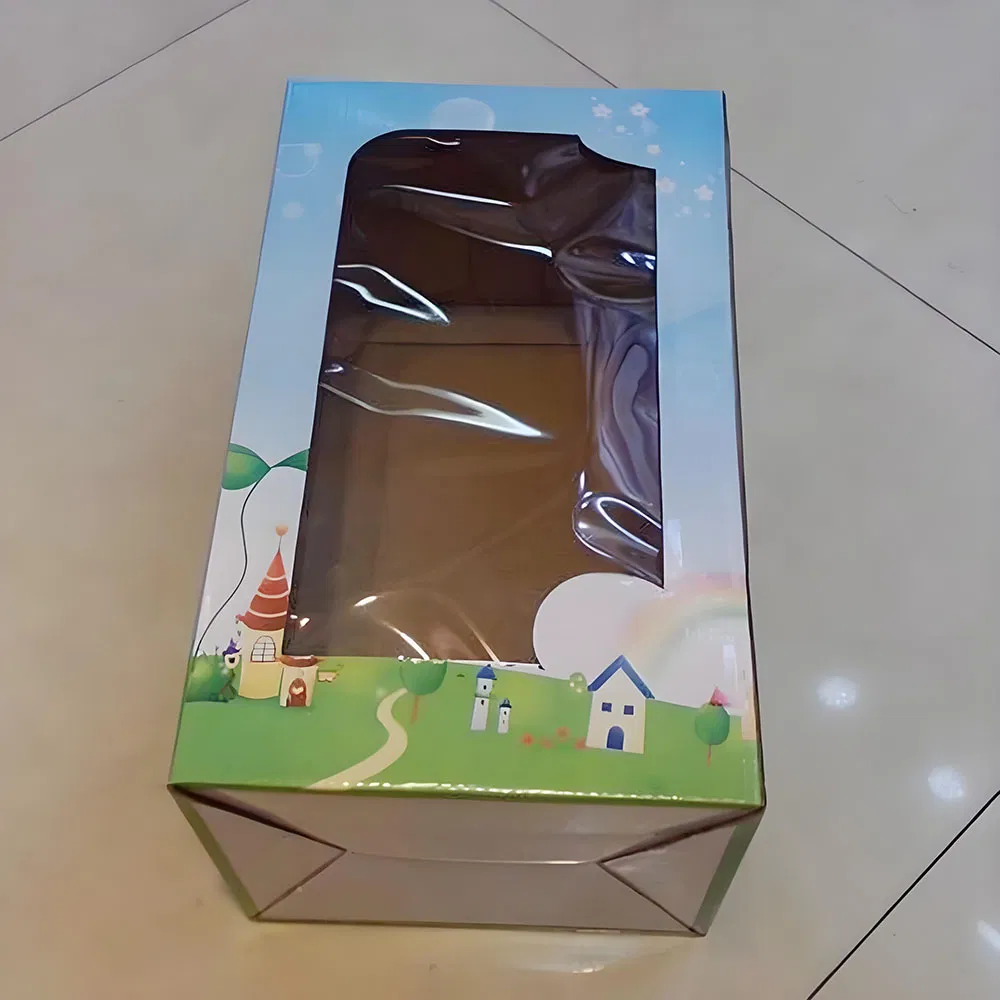 Custom Printed Resealable Toys Double PP Side Gusseted PVC Plastic Package Eight Square Flat Bottom Bag with Zipper Hang Hole