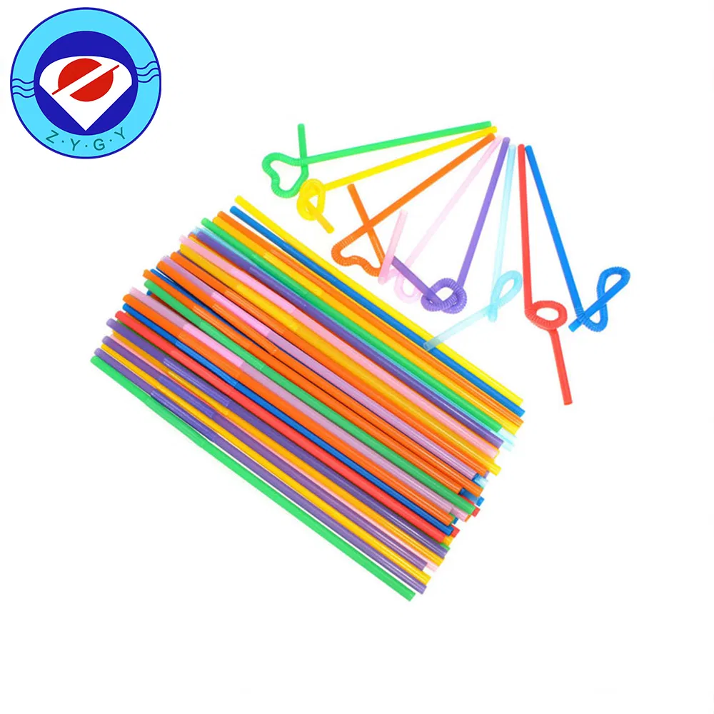 Flexible Party Plastic Fancy Straws Independence Package Disposable