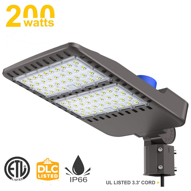 Die-Casting Aluminum Motion Sensor IP66 80*150 Degree Type 3,5 Lens UL Dlc 200 Watt LED Street Light OEM Shoe Box LED Light Parking Lot 100W 150W 300W 400W 500W