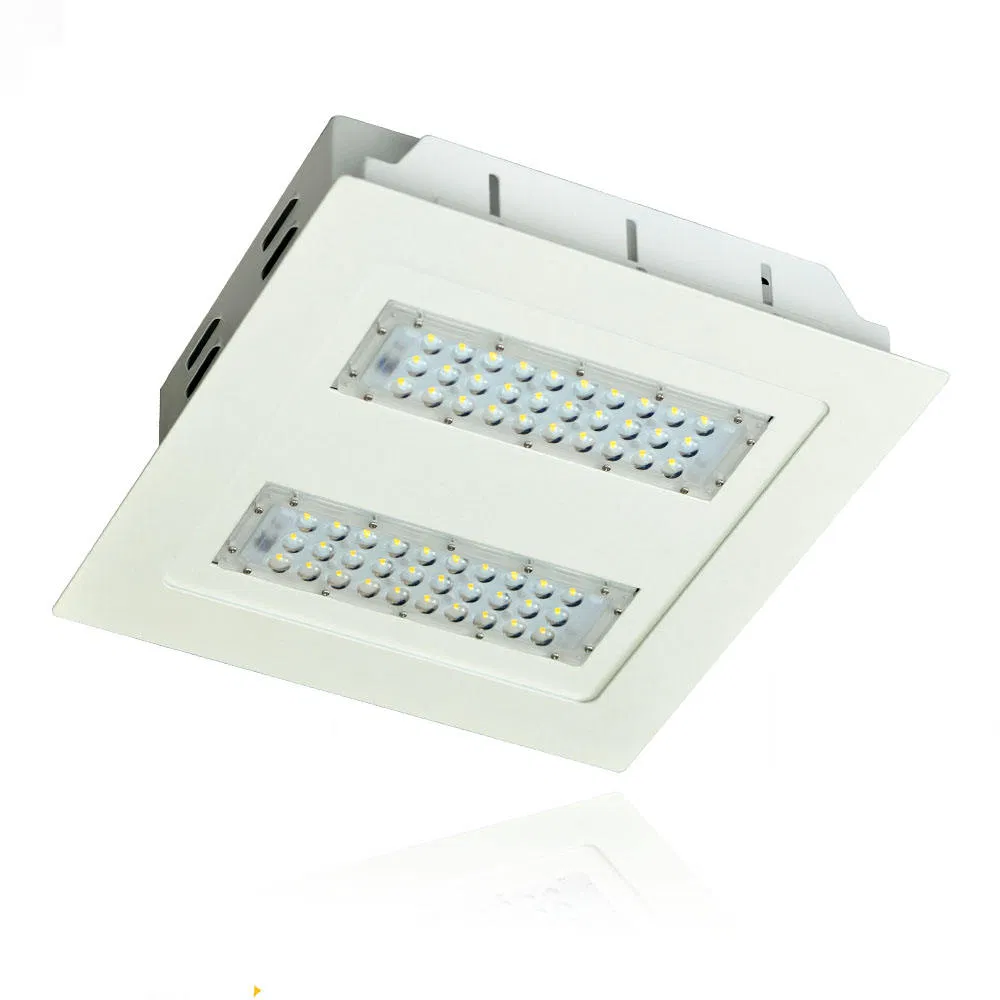 100W Outdoor LED Canopy Light 140lm/W High Brightness Gas Station LED Parking Garage Lights