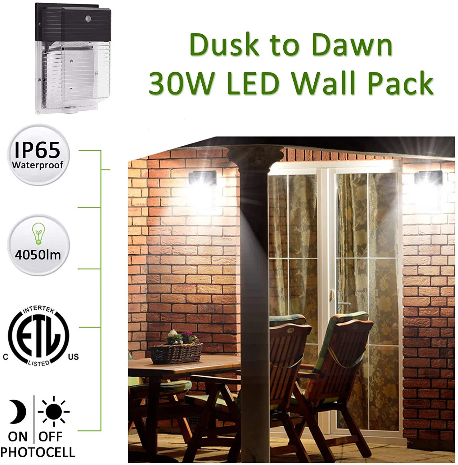 ETL Dlc EMC FCC TUV CB SAA Patent Design Industrial LED Wall Pack Wall Light Fixtures 20W 25W 30W 40W