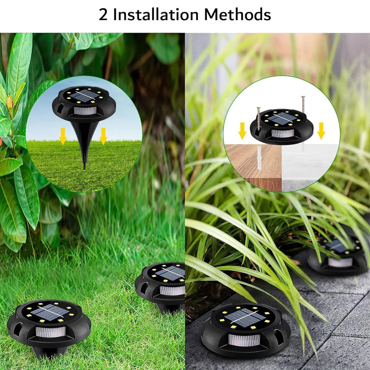 Solar Outdoor Ground Sidelight Poolside Walkway LED Deck Lights