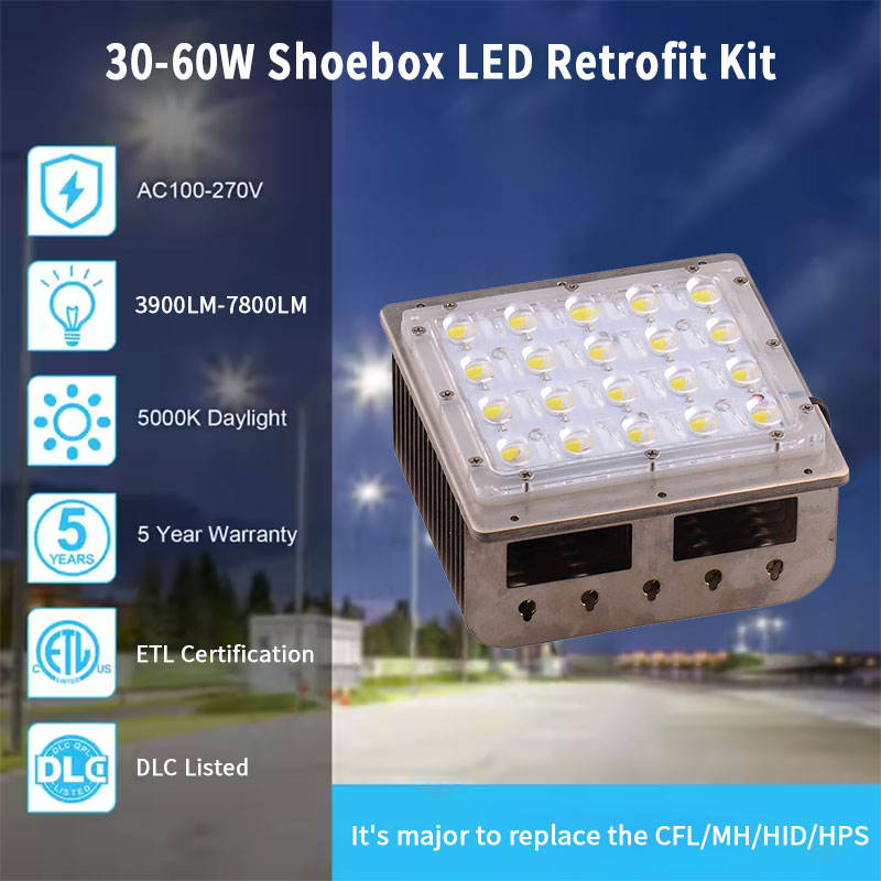60W 80W 100W 120W 150W 5700K Solar LED Retrofit Kits for Gas Station 400W Mh 370W 480W Metal Halide Replacement LED Street Light