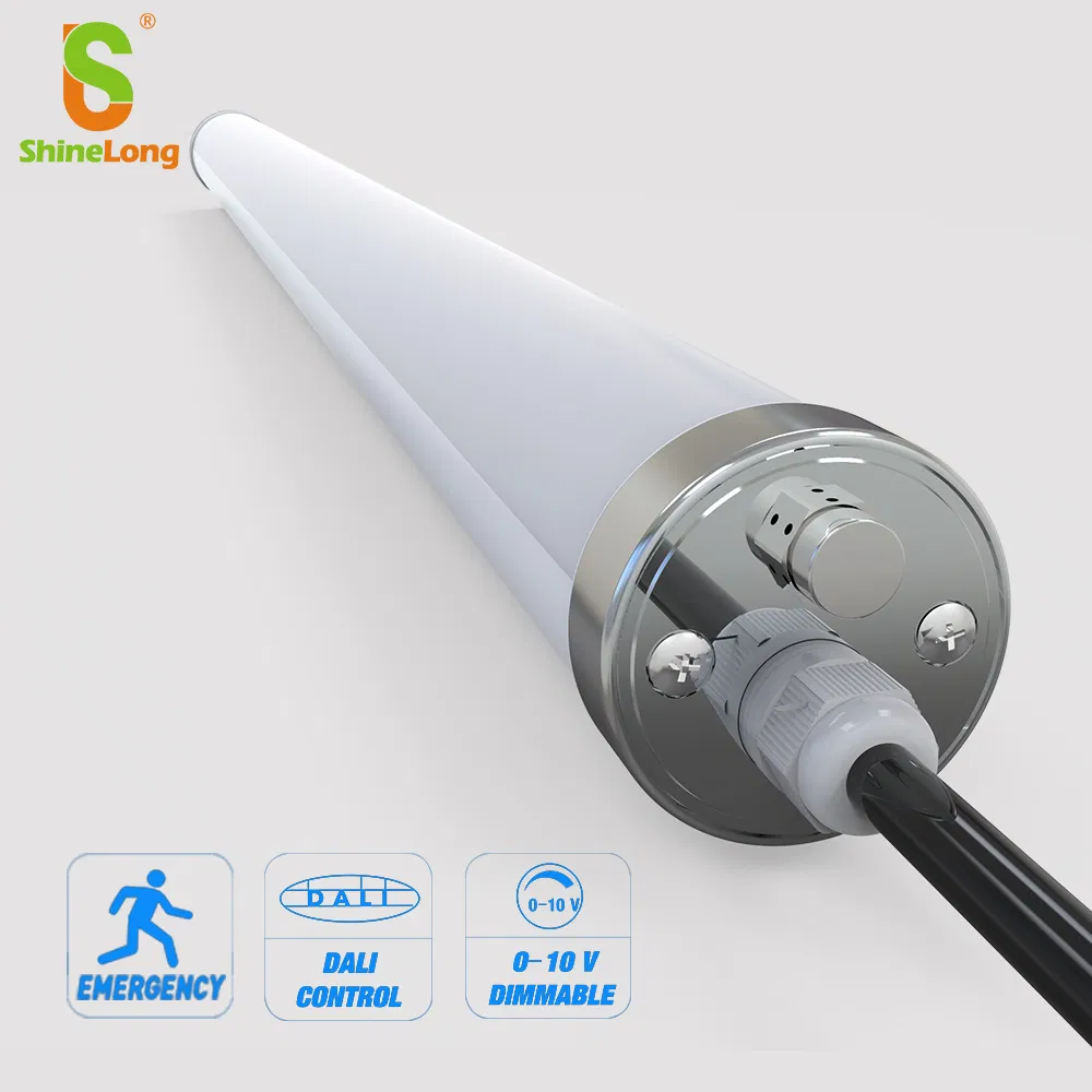 IP69K Ik10 Industrial Tube Light LED Tri-Proof Fixture with 0-10V Dimming