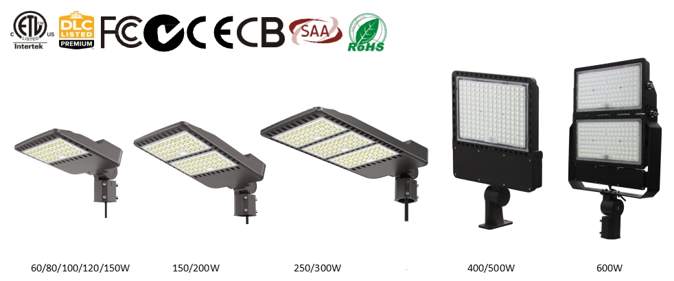 Outdoor LED Luminaire Project 60W 80W 100W 120W 150W 200W 250W 300W 400W 500W 600W Area Parking Lot Shoe Box Street Light for Solar Public Highway Lighting