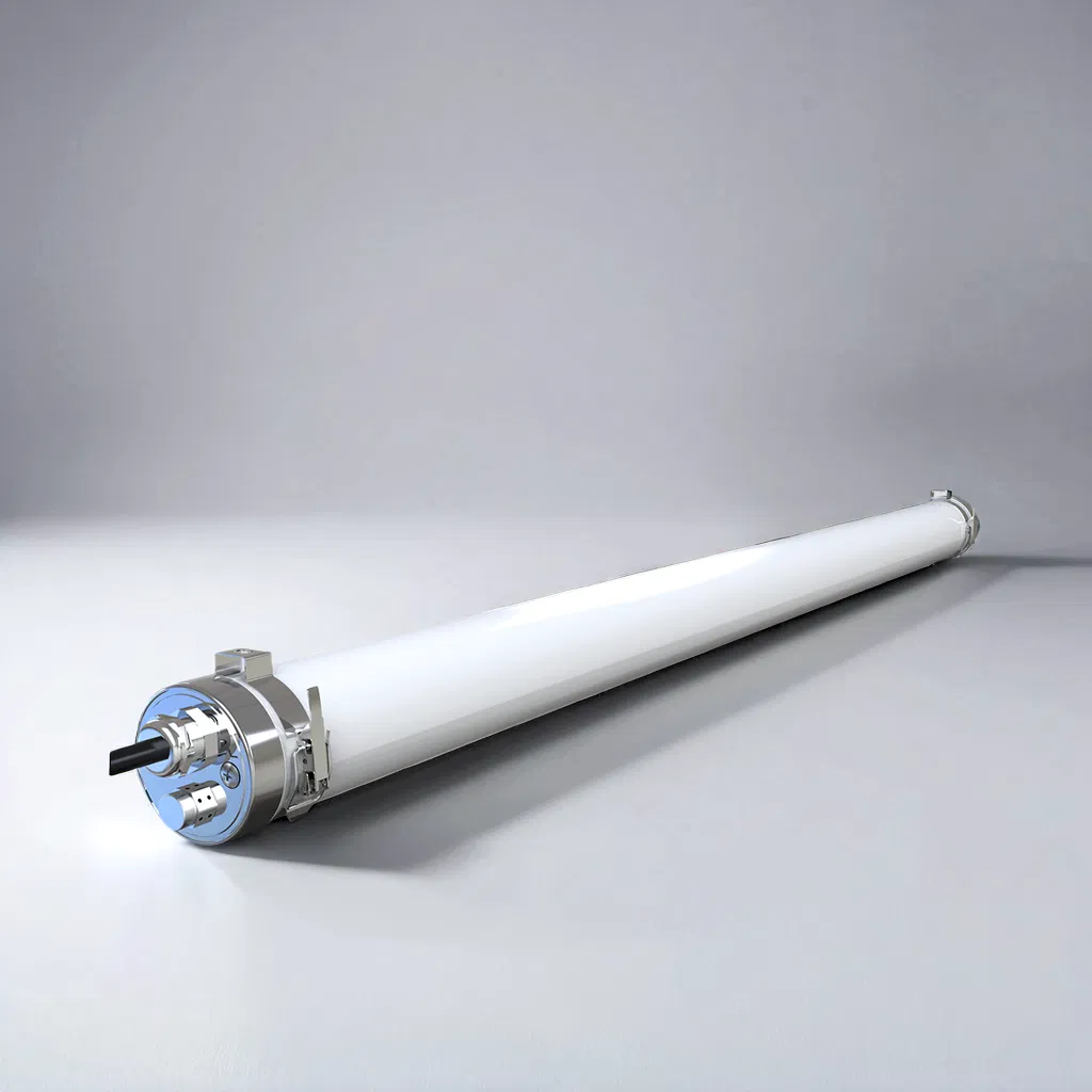 IP69K Ik10 Industrial Tube Light LED Tri-Proof Fixture with 0-10V Dimming