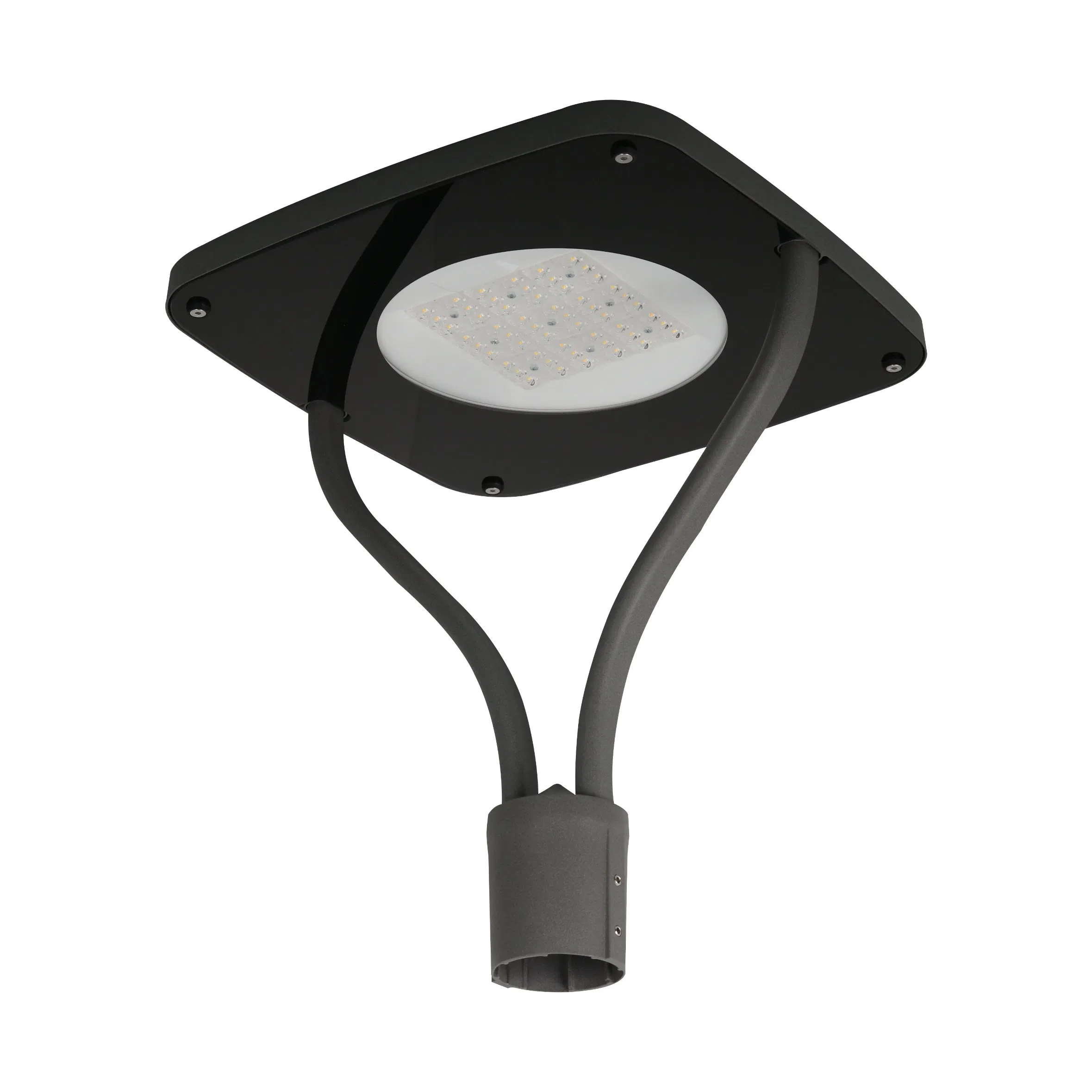 LED Community High Pole Waterproof Square Motion Sensor Post Top Light Garden Smart Outdoor Lighting Aluminum AC Power IP66
