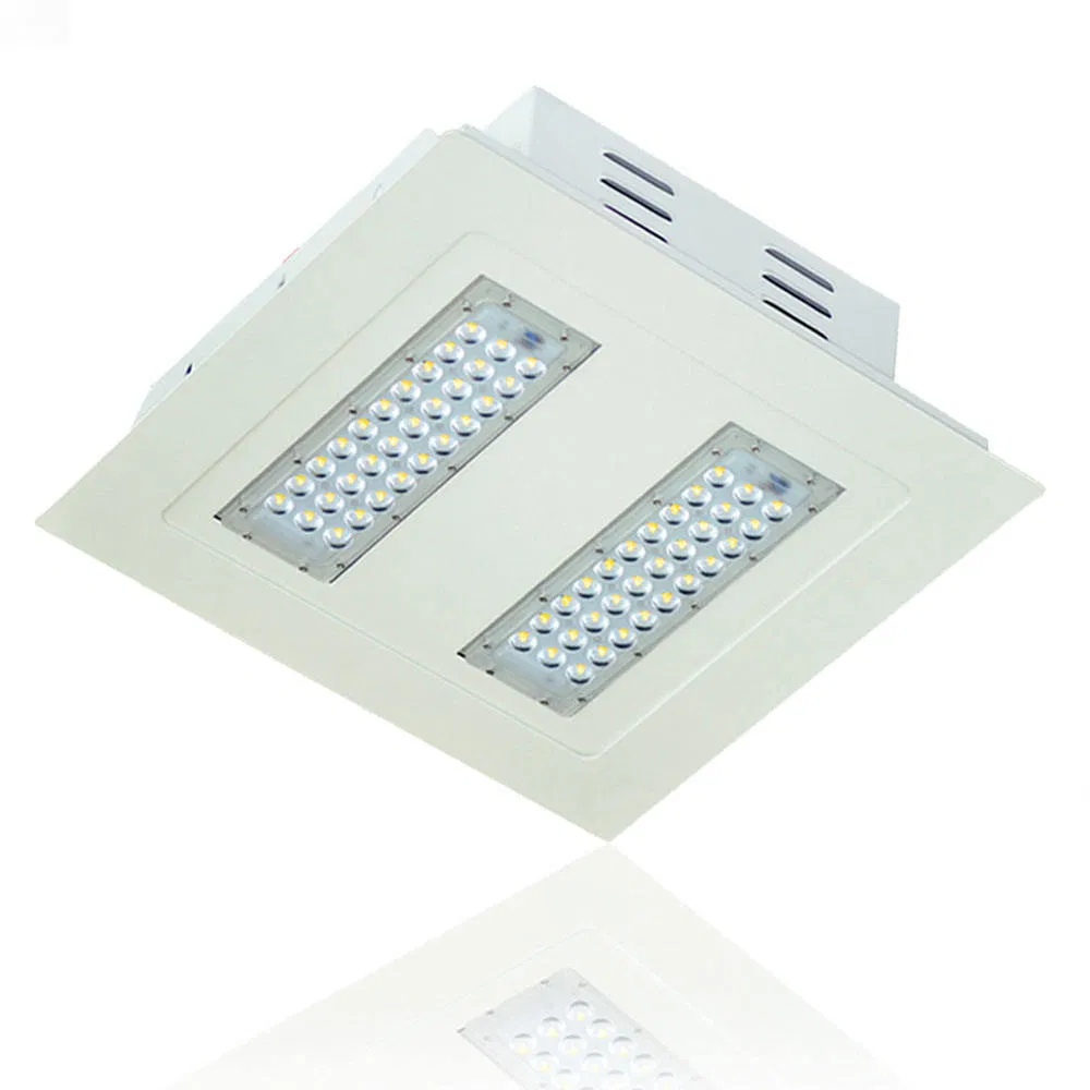 100W Outdoor LED Canopy Light 140lm/W High Brightness Gas Station LED Parking Garage Lights