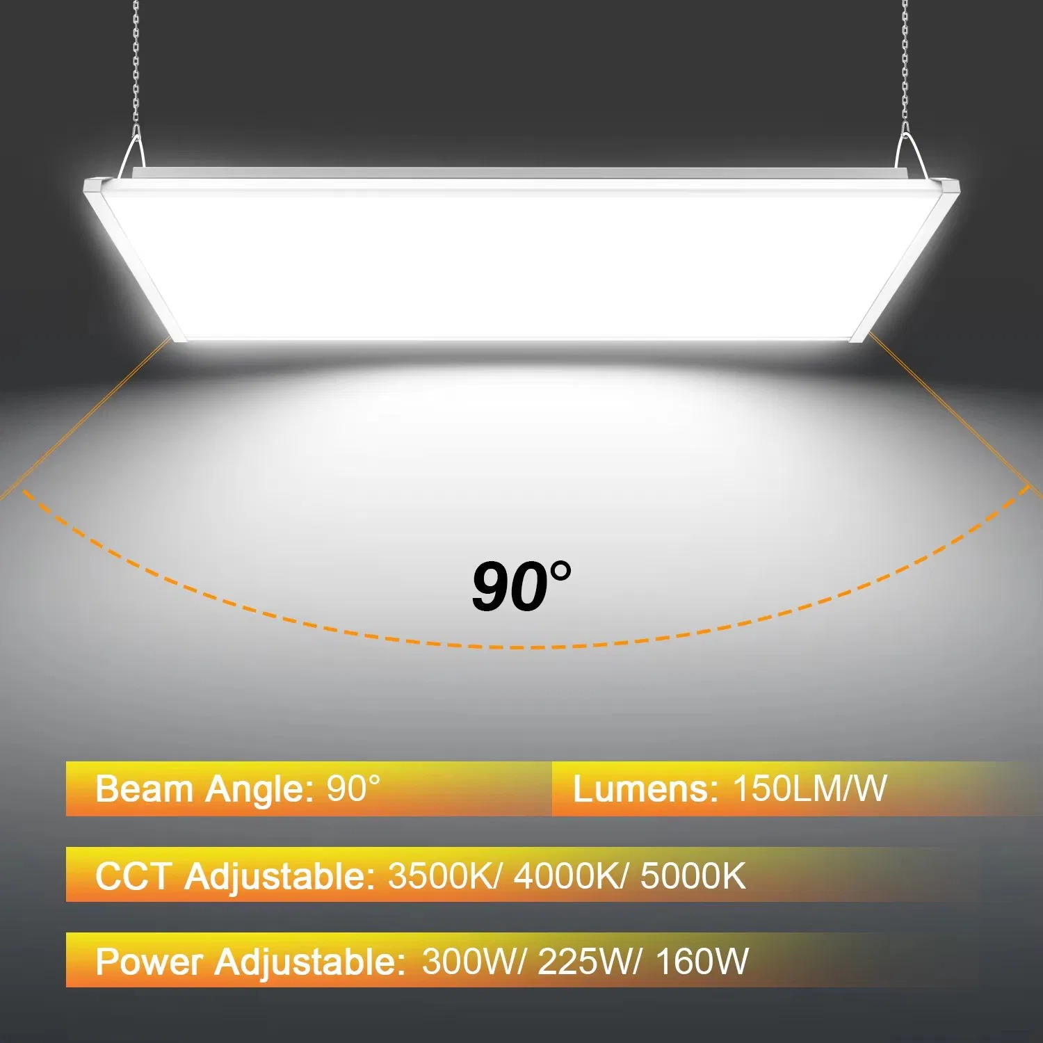 USA Stock 3CCT&3watt 2FT 4FT Canopy Warehouse LED Panel Linear High Bay Light