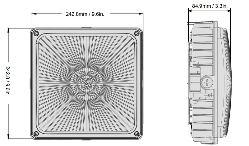 7 Years Warranty CE ETL Approved LED Canopy Light 40W 60W 80W 100W High Lumen Output IP65waterproof Gas Station Light