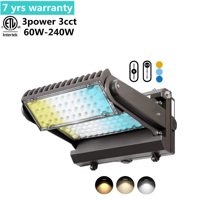 120 277 Volt ETL cETL Dlc Adjustable Rotatable Head up and Down Dusk to Dawn Daylight Sensor LED Wall Pack Light Wall Light Fixtures