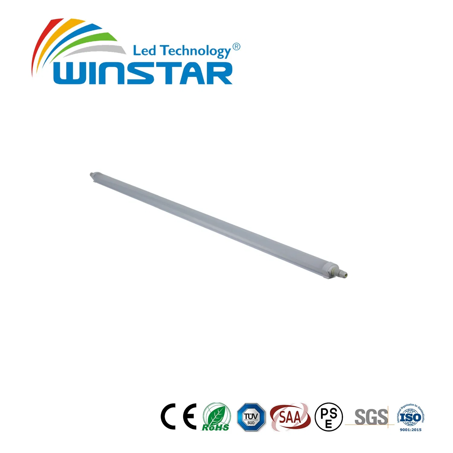 Slim Waterproof LED Vapor Tight Fixture for Low Ceiling Storage Rooms