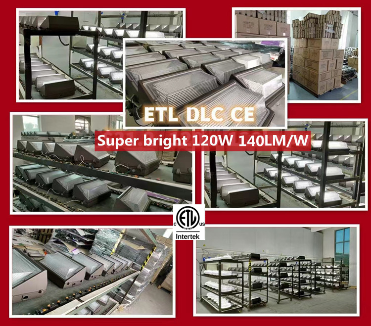 120W 150W 180W ETL Intertek Industrial LED Wall Pack Lighting Lamps with Shield