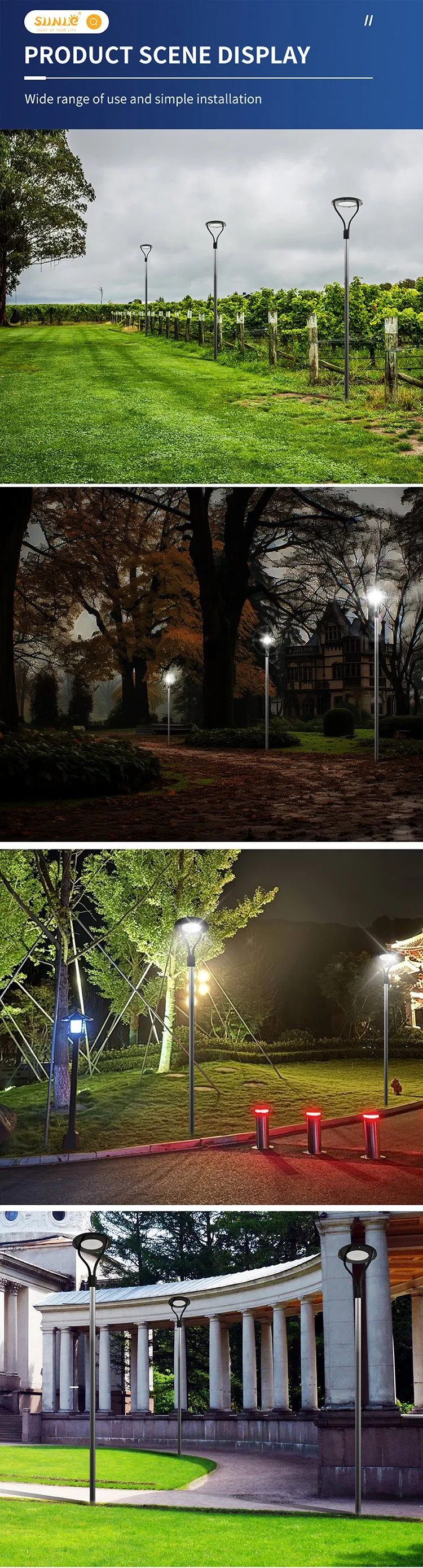 Aluminum Park Lantern LED Urban Lamp