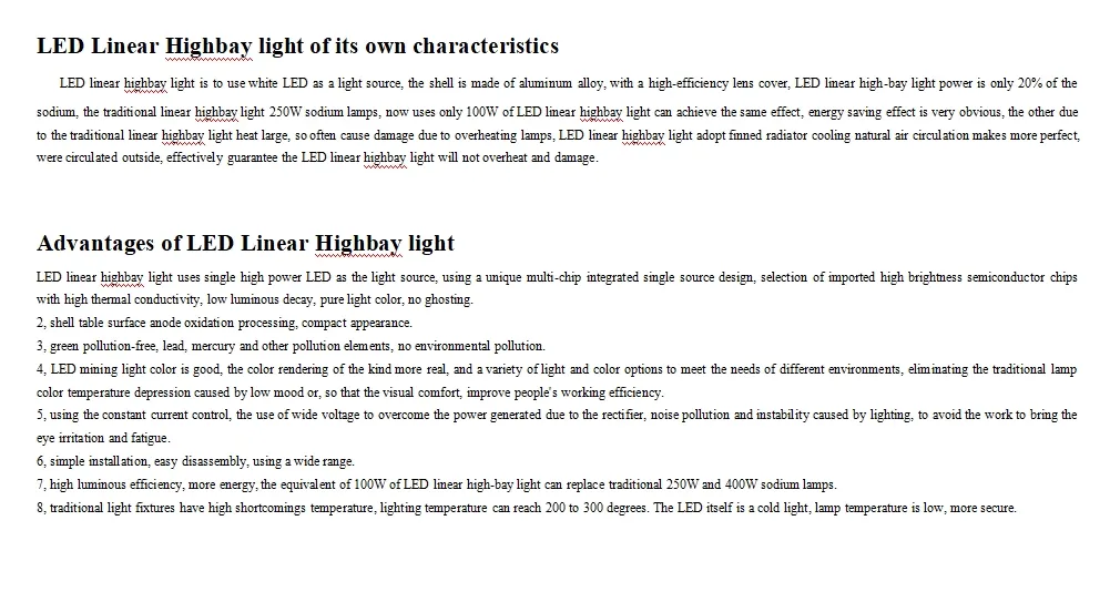 Linear Highbay Light 2