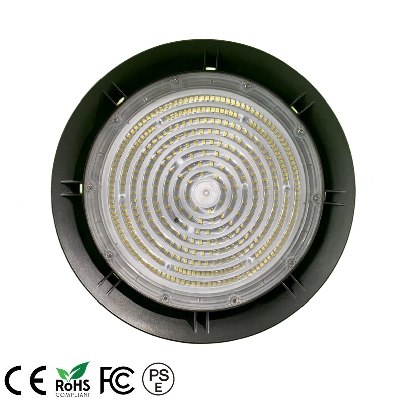 200W 150W 100W Watts Selectable 150lm/W 3CCT UFO LED High Bay Lights