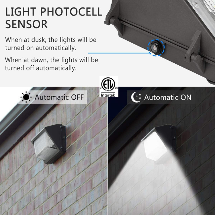 120W 150W 180W ETL Intertek Industrial LED Wall Pack Lighting Lamps with Shield