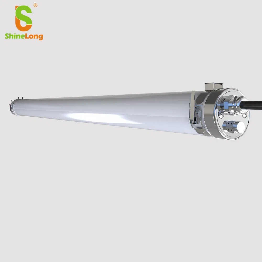 IP69K Ik10 Industrial Tube Light LED Tri-Proof Fixture with 0-10V Dimming