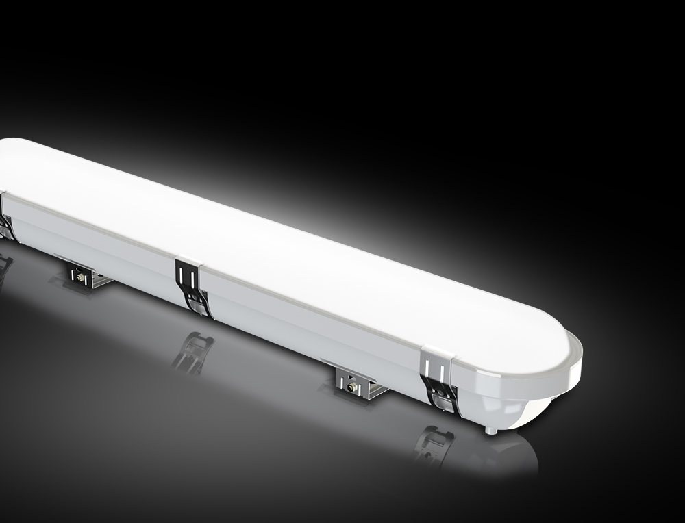 Vapor Tight LED Lighting Fixture Selectable CCT Wattage 4FT 8FT for Stairwells Hallways
