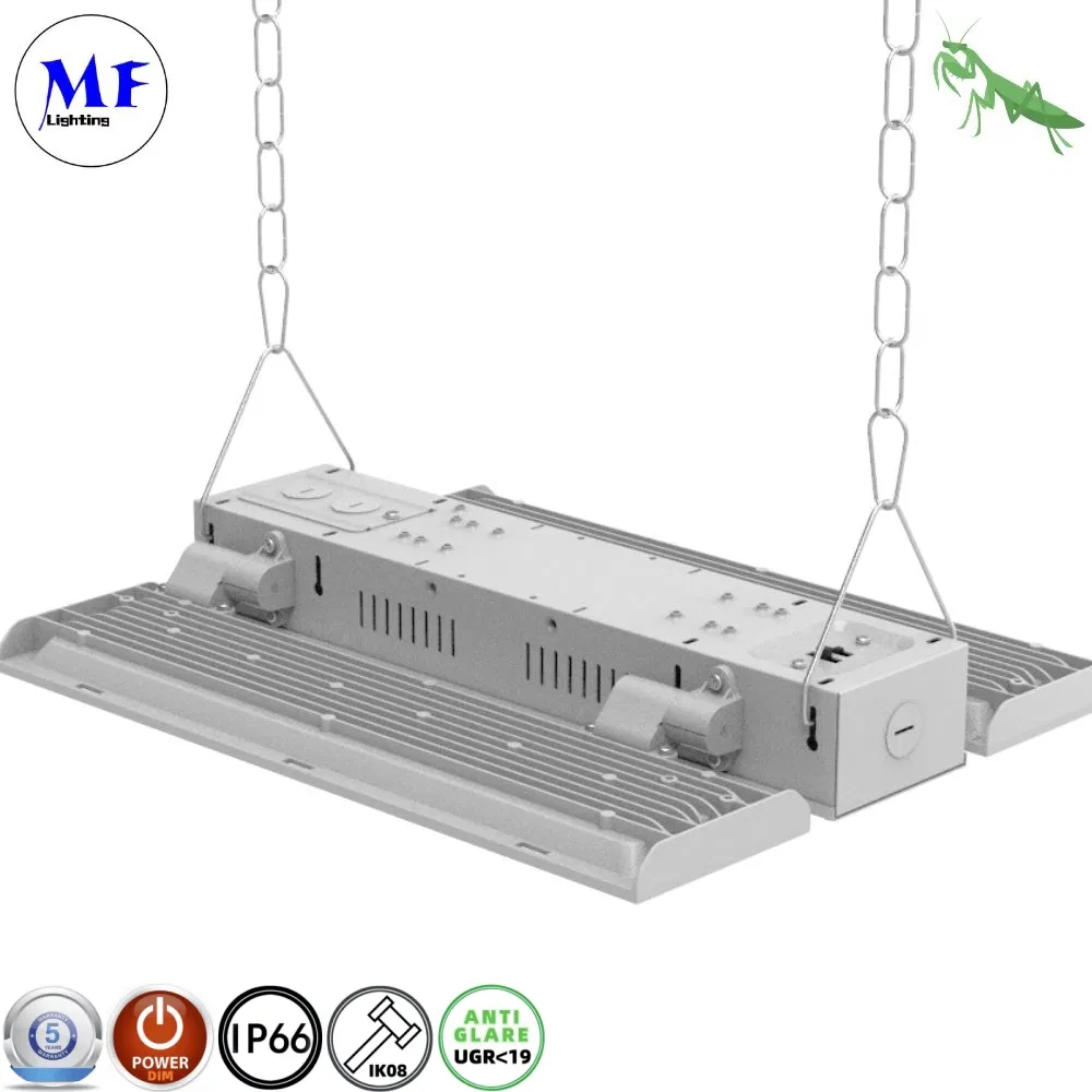 Factory Price 100W 170lm/W IP66 0-10V Dimmable 7 Years Warranty Aluminum Waterproof 6000-6500K LED Highbay Lamp LED Linear High Bay Light for Shipyards