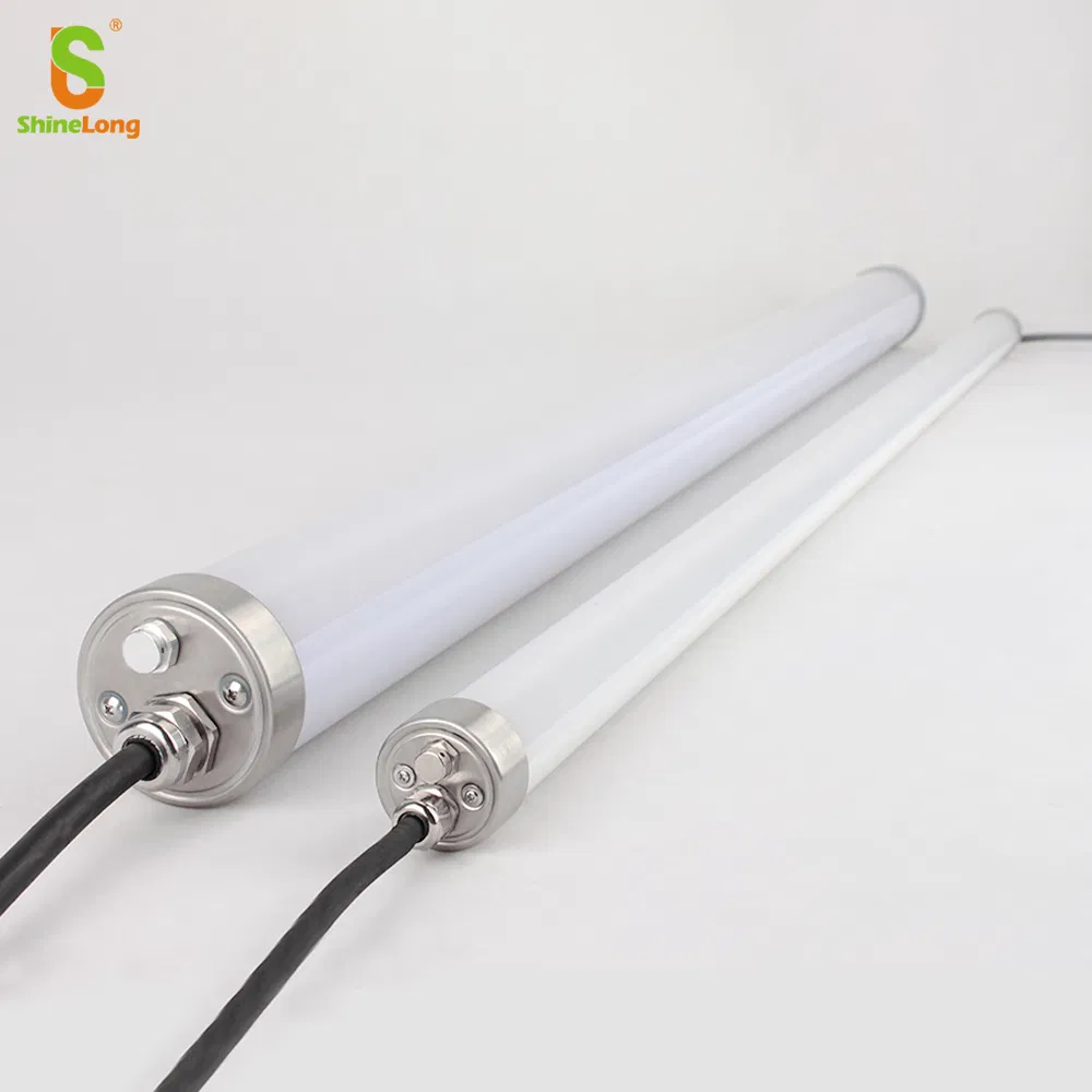IP69K Ik10 Industrial Tube Light LED Tri-Proof Fixture with 0-10V Dimming