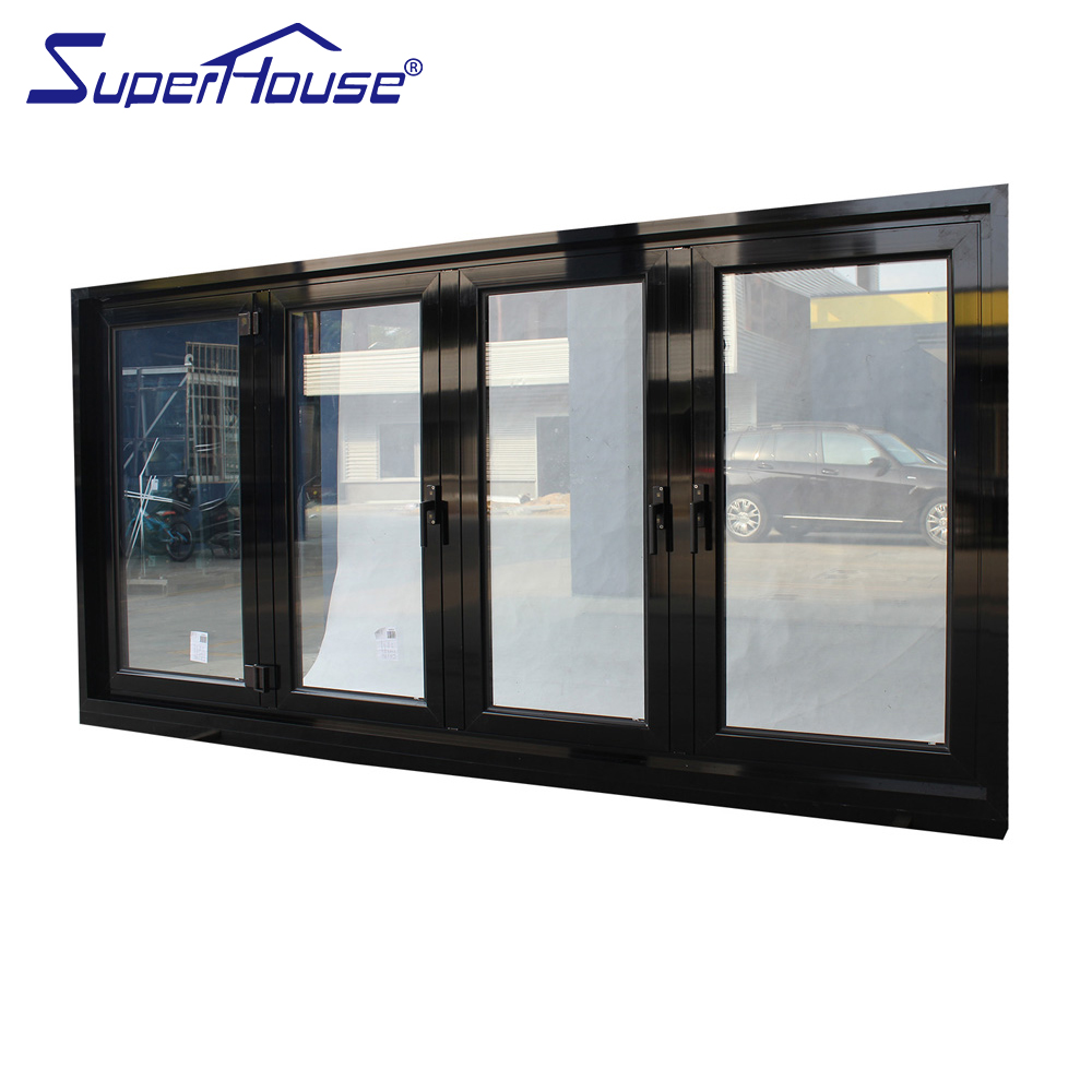 Premium Aluminum Alloy Folding Sliding Window Wall System for Balcony with Safety Tempered Glass and Multi Point Locking