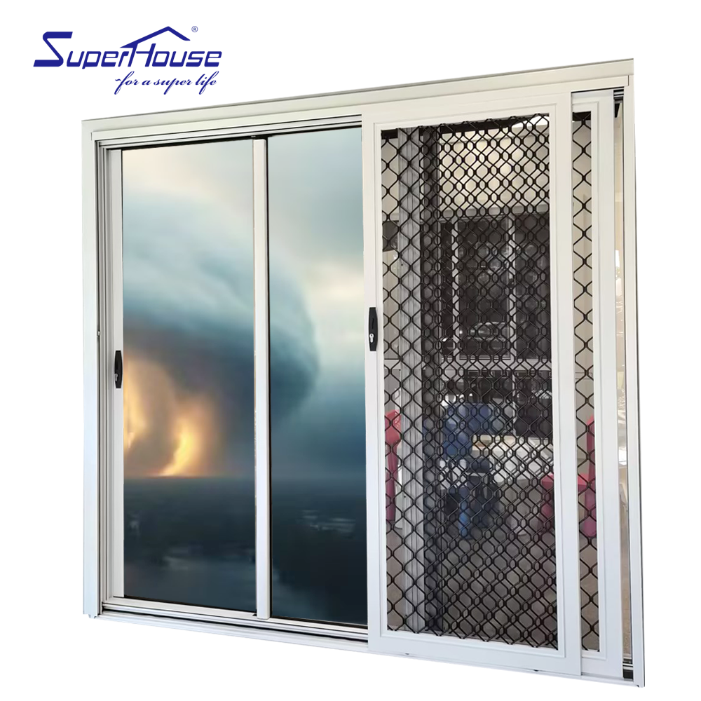 Mainly Export to Australia Modern Aluminium Double Toughened Glass Sliding Doors