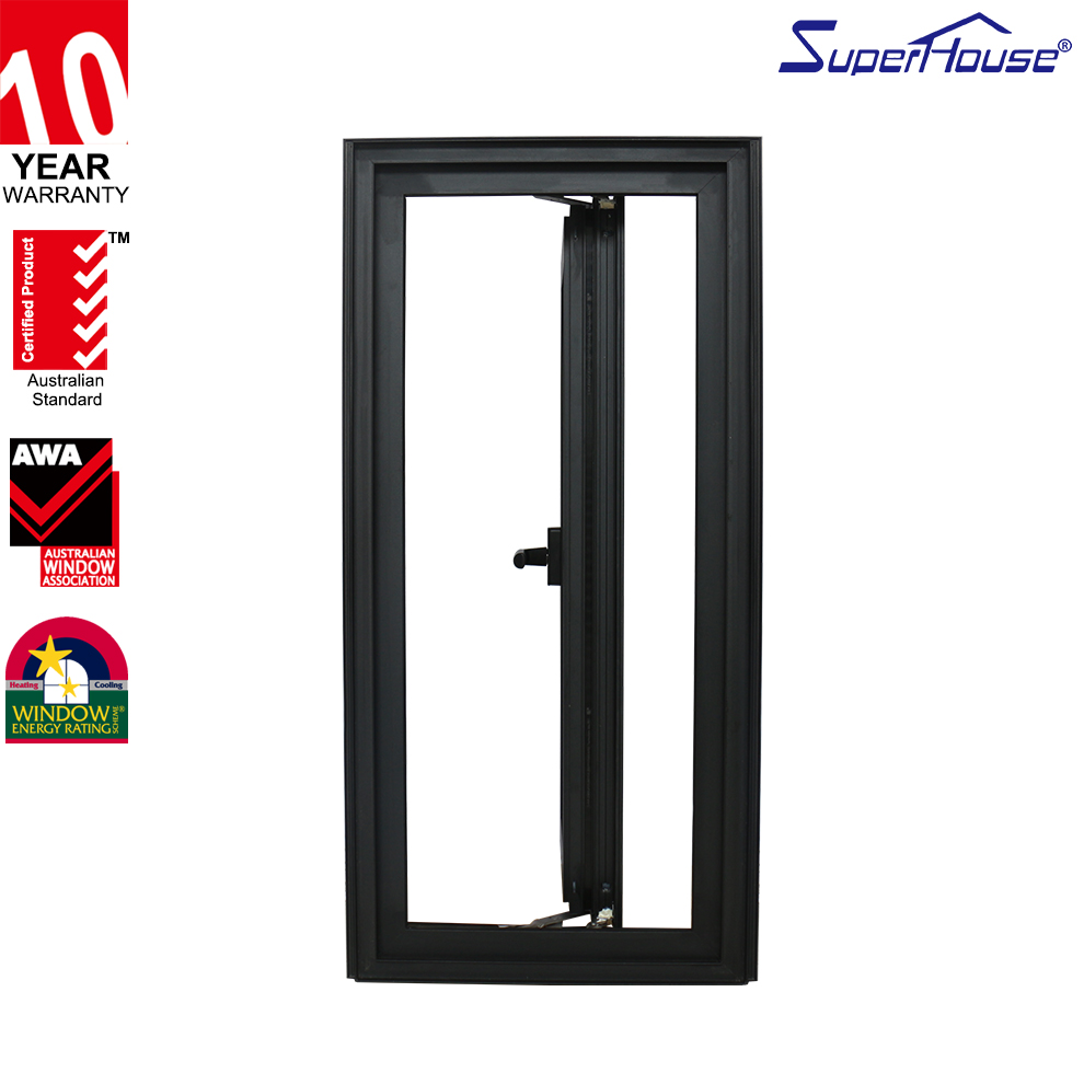 NZ Coastal Windproof Villa Windows Tilt Turn Sliding Casement Aluminum Frame 316SS Hardware
