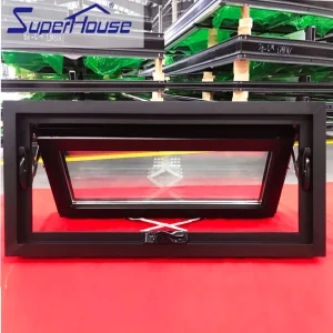 American Style Crank Out Awning Window Thermal Break Aluminum Double Glazed Low-E Glass NFRC Title 24 Energy Star Garage Window