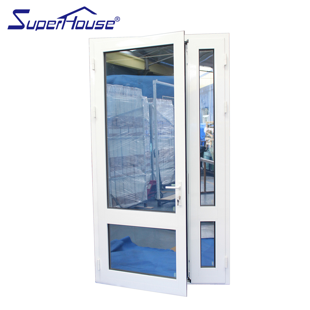 NOA Certified Wind & Hurricane Resistant Modern Aluminum Double Glazed Exterior French Doors for Prefabricated Homes