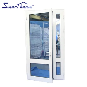 NOA Certified Wind & Hurricane Resistant Modern Aluminum Double Glazed Exterior French Doors for Prefabricated Homes