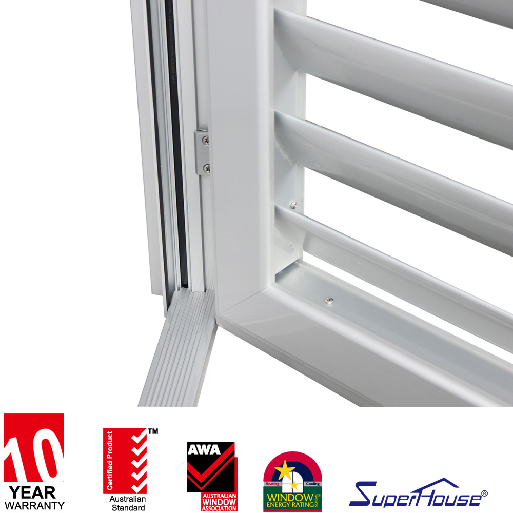 Miami Dade NOA Certified Hurricane Impact Modern Aluminum Double Glazed Casement Doors for Seaside Prefabricated Houses