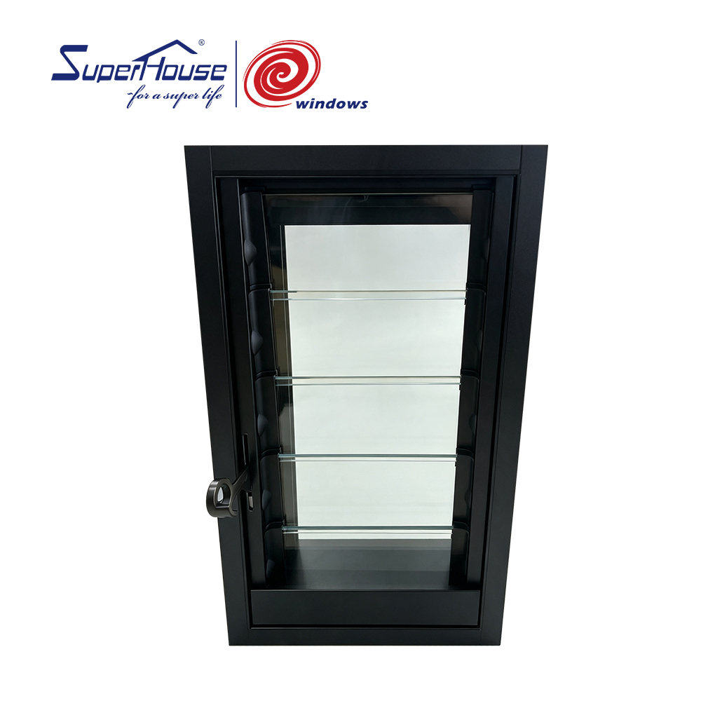 Modern Design Fixed Window Louver Window With Electrical Motor Glass Louver Window Blind Window Glass Louver Window