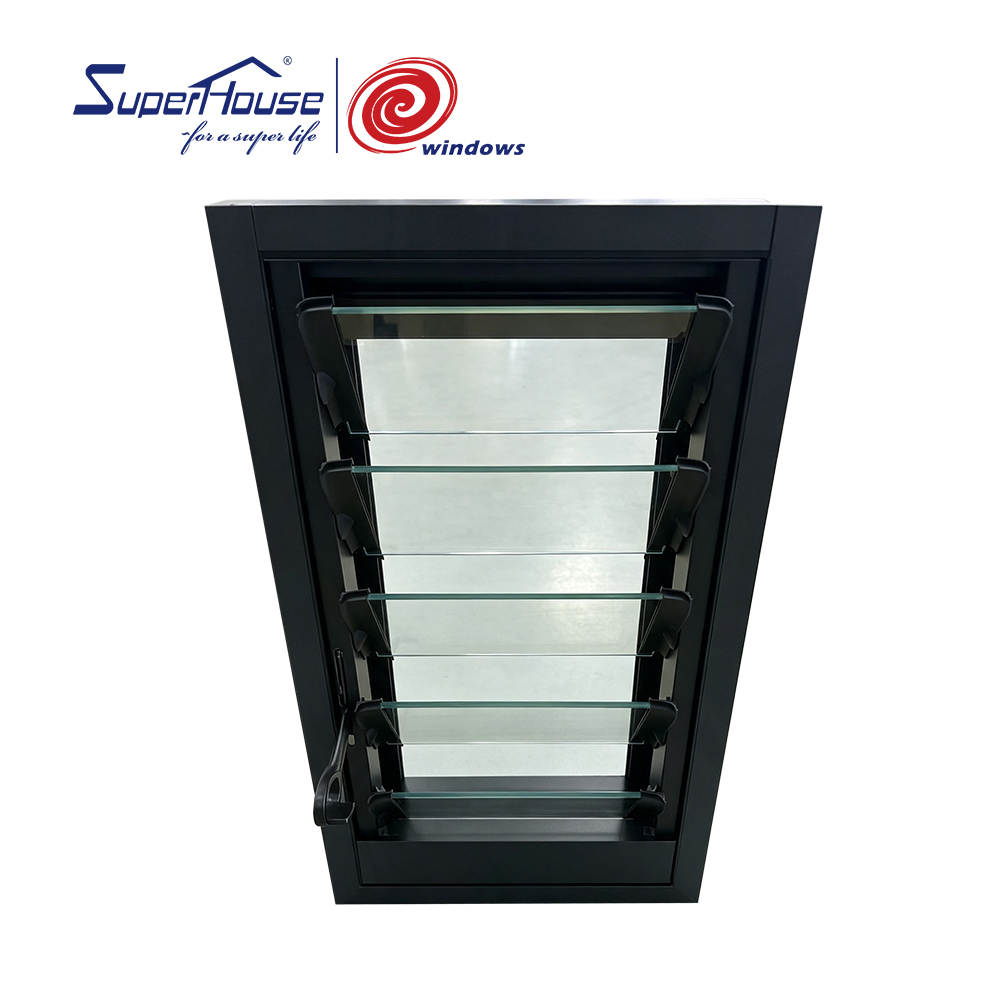 Modern Design Fixed Window Louver Window With Electrical Motor Glass Louver Window Blind Window Glass Louver Window