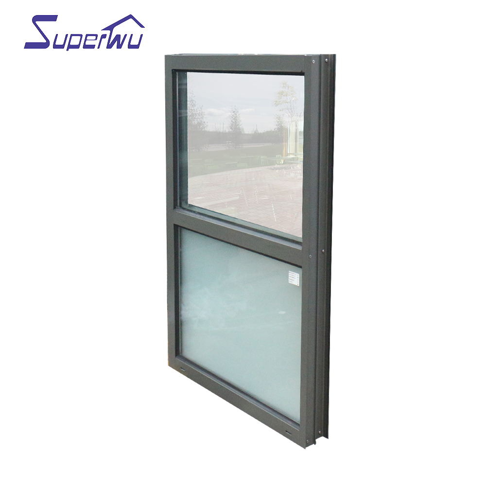 Aluminum Fixed Window with Tempered Frosted Glass Powder Coated Frame AS2047 Certified Privacy Security Design for Residential