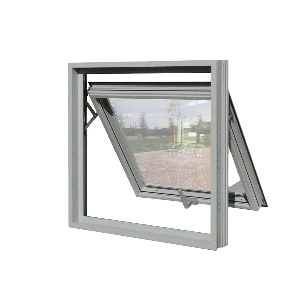 Hotel NOA Approved Hurricane Impact Aluminum Awning Window Double Glass Argon Gas Filled Heat Insulation Windproof Rainproof