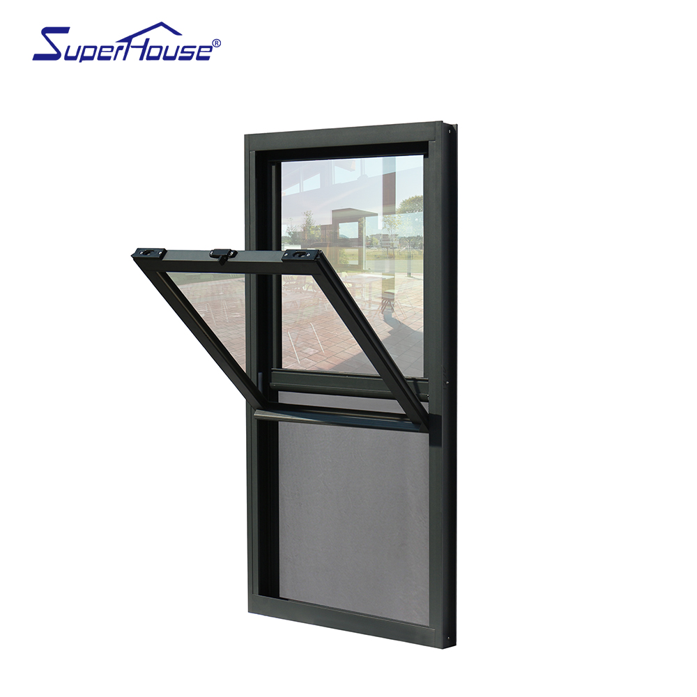 Custom windows Aluminum Double Glass windows Single Hung Window Custom 24x48