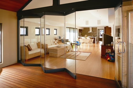 Folding Door Multi Panels Windproof NFRC AS2047 Standard Soundproof Bi-fold Doors Aluminium Folding Door for Home