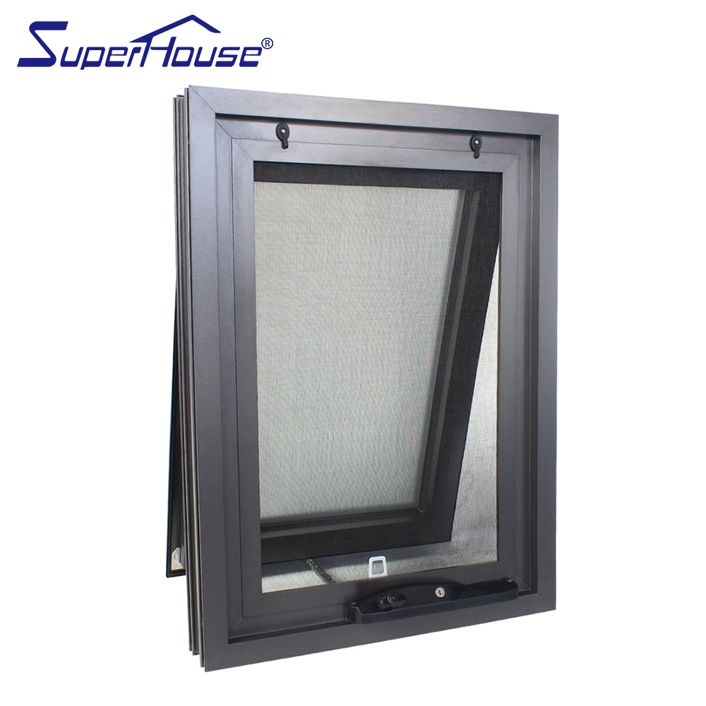 AS2047 Standard Modern Design Aluminum Awning Windows Double Tempered Glass Awning Windows for Sale