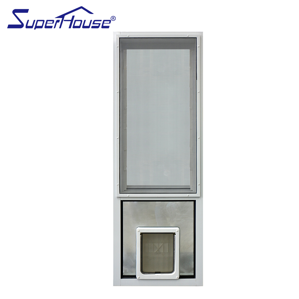 Florida NOA Modern Design Fixed Window Factory Price Impact  Commercial Project D0g Door With Louver Window Blind Window