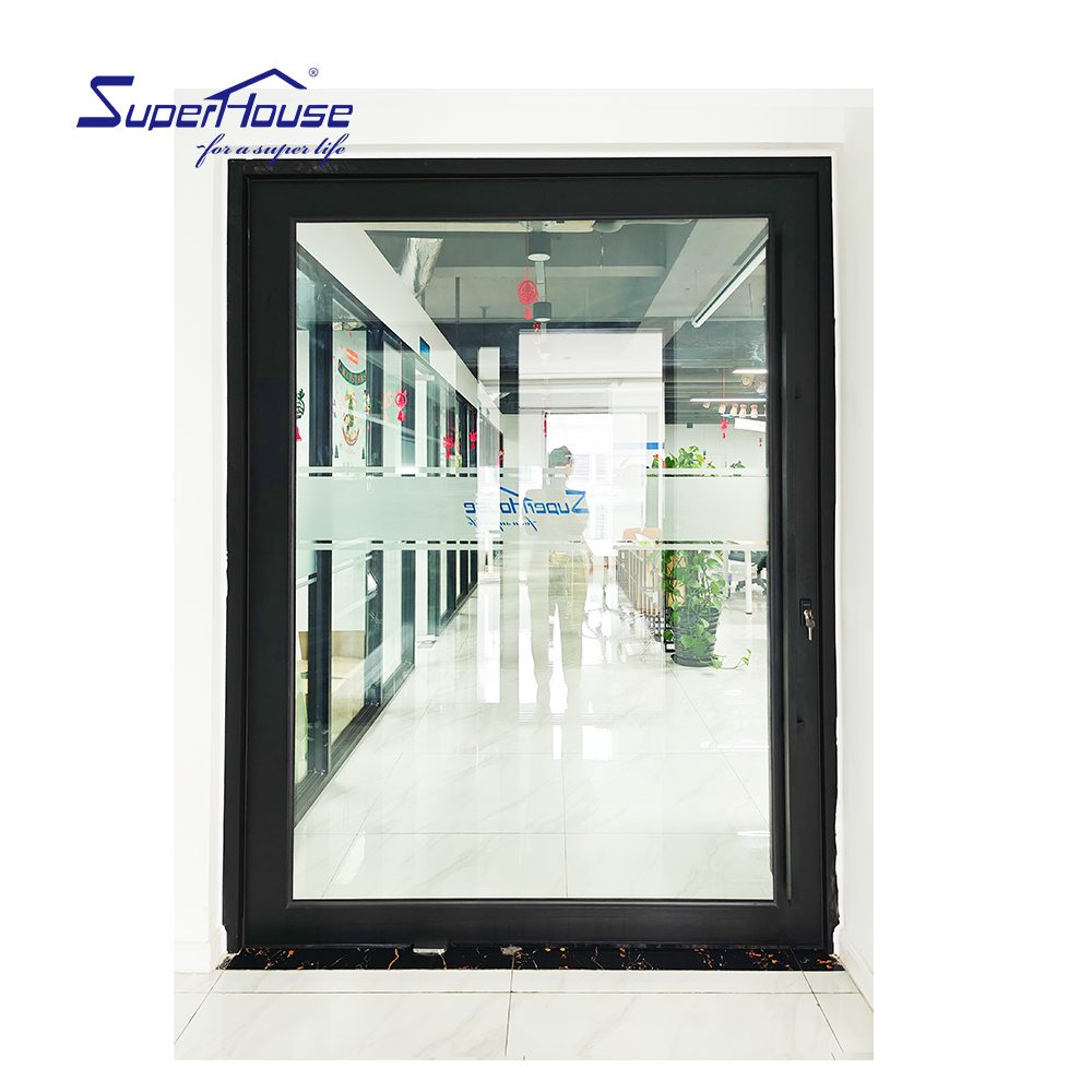 Commercial Door Australia Standard NFRC NOA FPA AS2047 Hurricane Impact Aluminum Pivot Doors with 10 Years Warranty