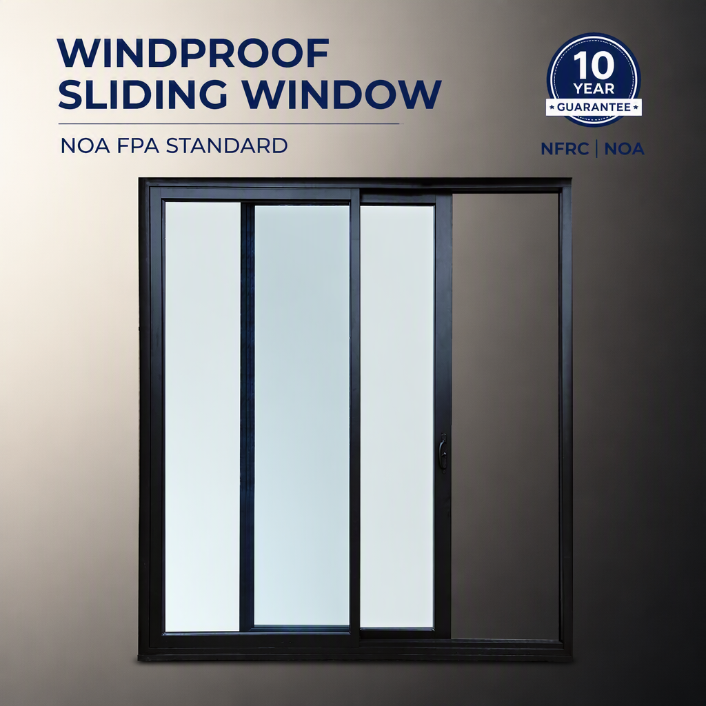 5 Star Hotel Exterior Modern Hurricane Proof Transmittance Laminated Safety Tempered Glass Aluminum Sliding Window Door