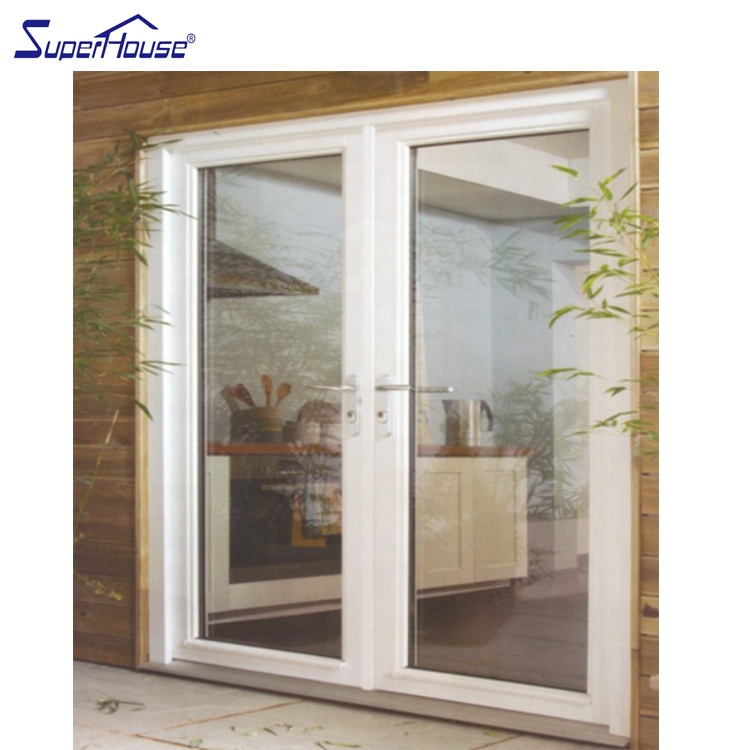 NOA Certified Wind & Hurricane Resistant Modern Aluminum Double Glazed Interior French Doors for Prefabricated Homes