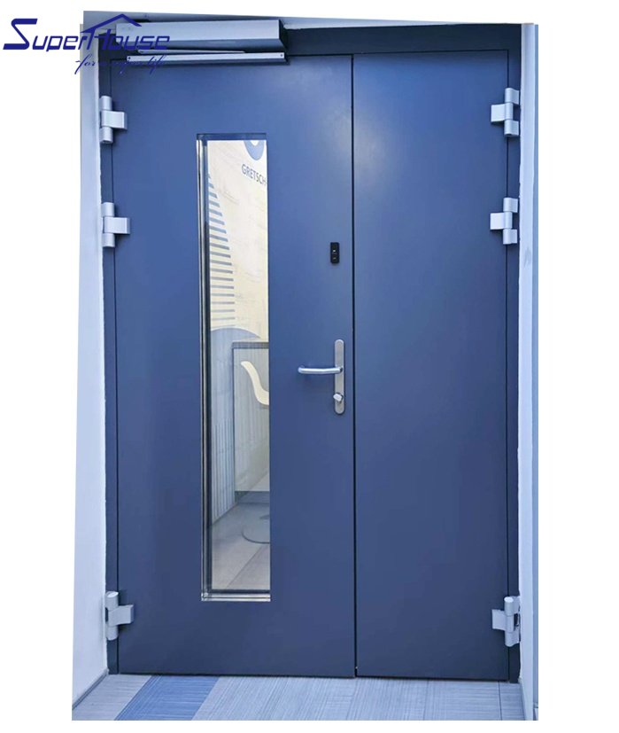 NOA NFRC Hurricane Proof Aluminum Front Entry Door Modern Villa Exterior Casement Door Windproof Waterproof Glass Door