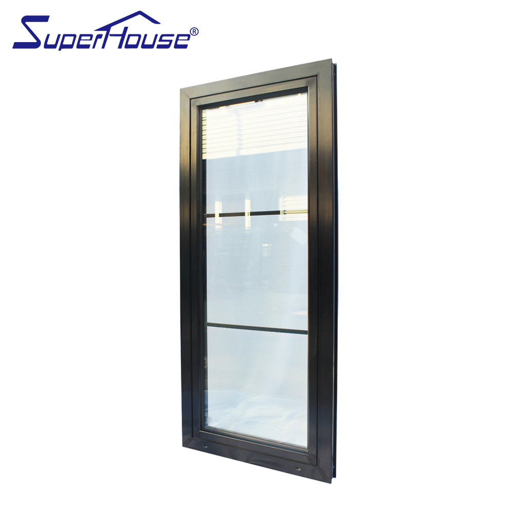 Superhouse Window for Hotel & Villa Energy Efficient Double Glass Glaze Window With NFRC Aluminum Tilt and Turn Window